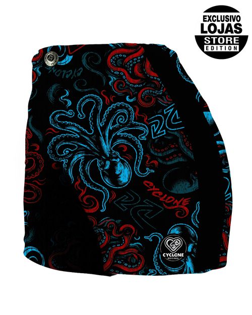 Short Feminino Cyclone Veludo Octopus Light