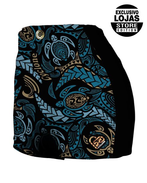 Short Feminino Cyclone Veludo Turtle Maori Light