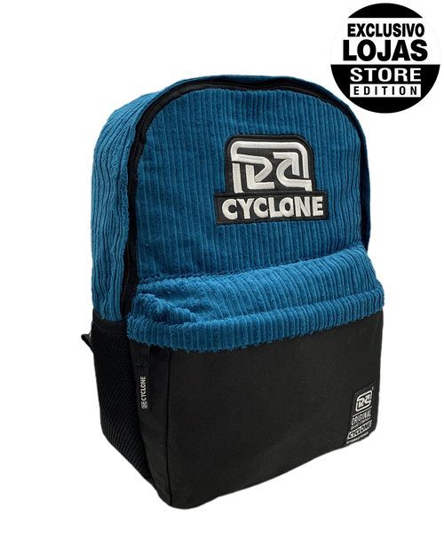 Mochila Cyclone Veludo New Hologram - AZUL PETROLEO