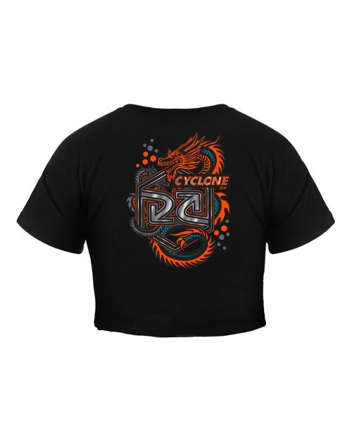 Baby Look Cyclone Cropped Future Dragon Metal