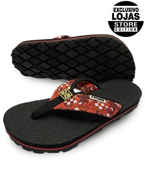 Chinelo Cyclone Flat Kauai - VERMELHO