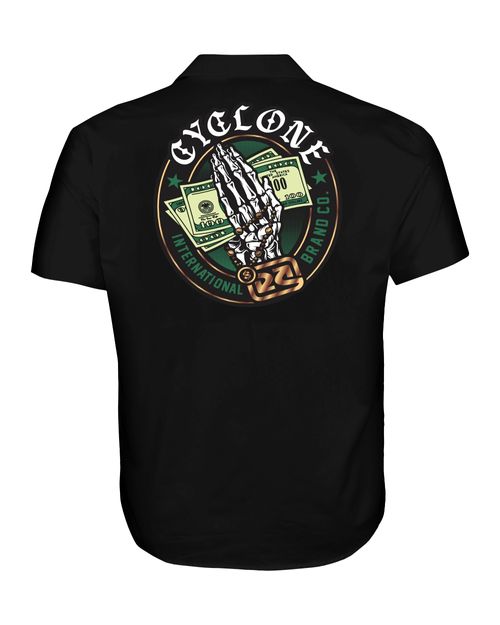 Camisa Cyclone Tecido Skull Dollar Metal