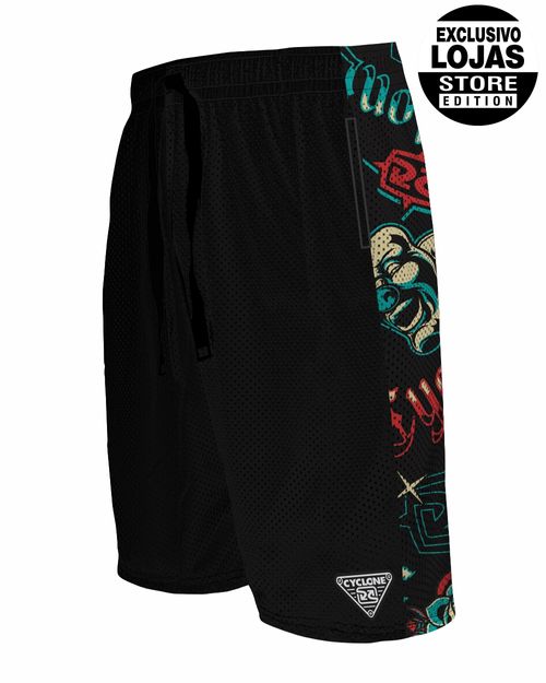 Bermuda Cyclone Dry Basket Double Recorte Chicano Tattoo (Dupla Face)