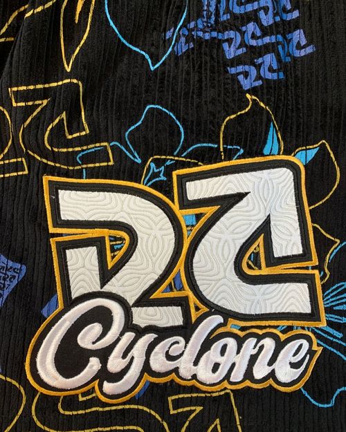 Bermuda Cyclone Veludo Tropical Setas