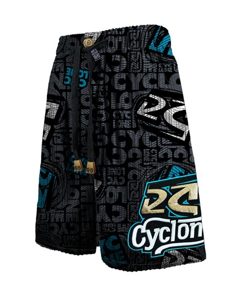 Bermuda Cyclone Veludo Modern Setas