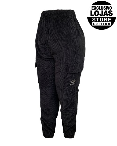 Calça Feminina Cyclone Veludo Slim Cargo Cotelê