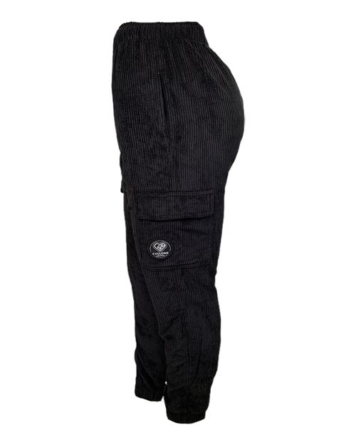 Calça Feminina Cyclone Veludo Slim Cargo Cotelê