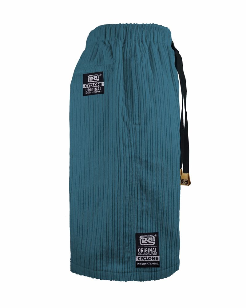 bermuda cyclone veludo relax long azul petroleo -2-