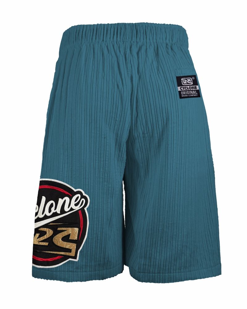 bermuda cyclone veludo relax long azul petroleo -4-