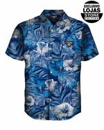 camisa cyclone tecido premium floral gothic azul -1-