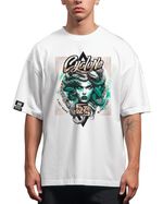 camisa cyclone oversized medusa metal branco -1-
