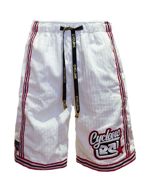 Bermuda Cyclone Veludo Basket Los Angeles - BRANCO