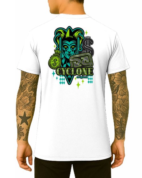Camisa Cyclone Cash Joker Metal - BRANCO