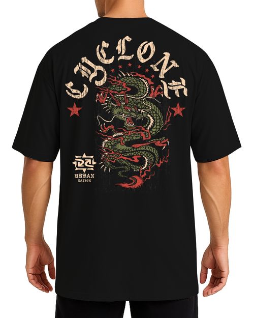 Camisa Cyclone Oversized Urban Nation - PRETO