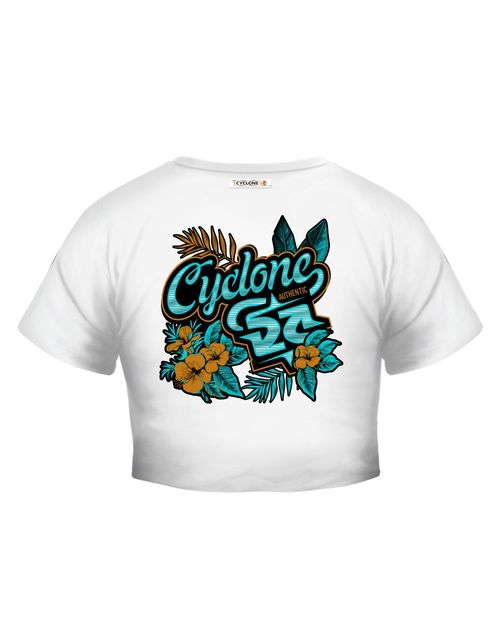 Baby Look Cyclone Cropped Hawaiian Garden Metal