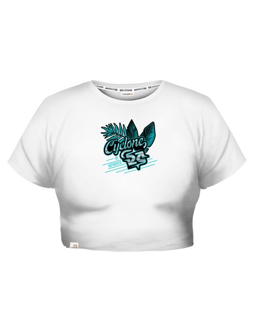 Baby Look Cyclone Cropped Hawaiian Garden Metal