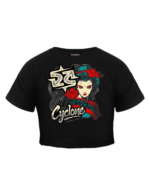 Baby Look Cyclone Cropped Oriental Samurai Metal