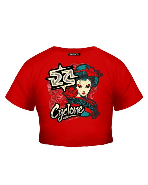 Baby Look Cyclone Cropped Oriental Samurai Metal