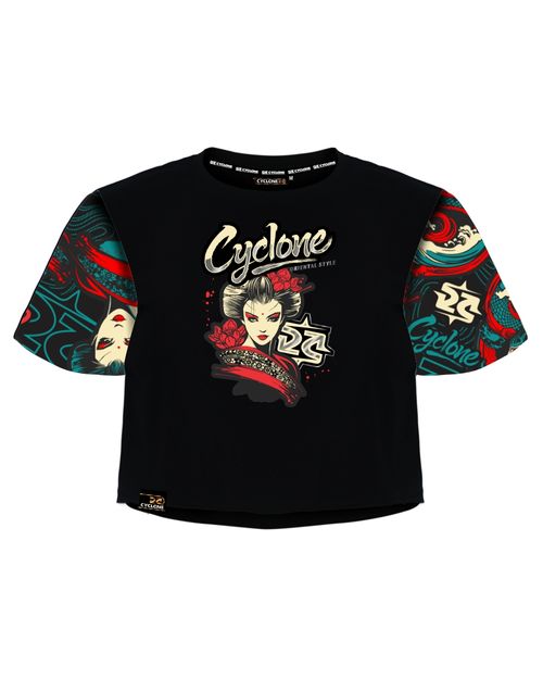 Blusa Cyclone Dif Cropped Full Oriental Samurai