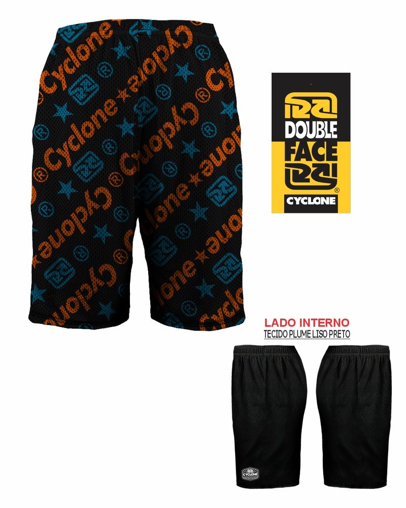 bermuda cyclone dry basket magic stars preto laranja -2-