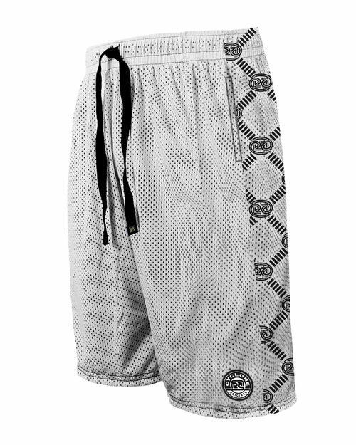 Bermuda Cyclone Dry Basket Recorte Black White (Dupla Face)