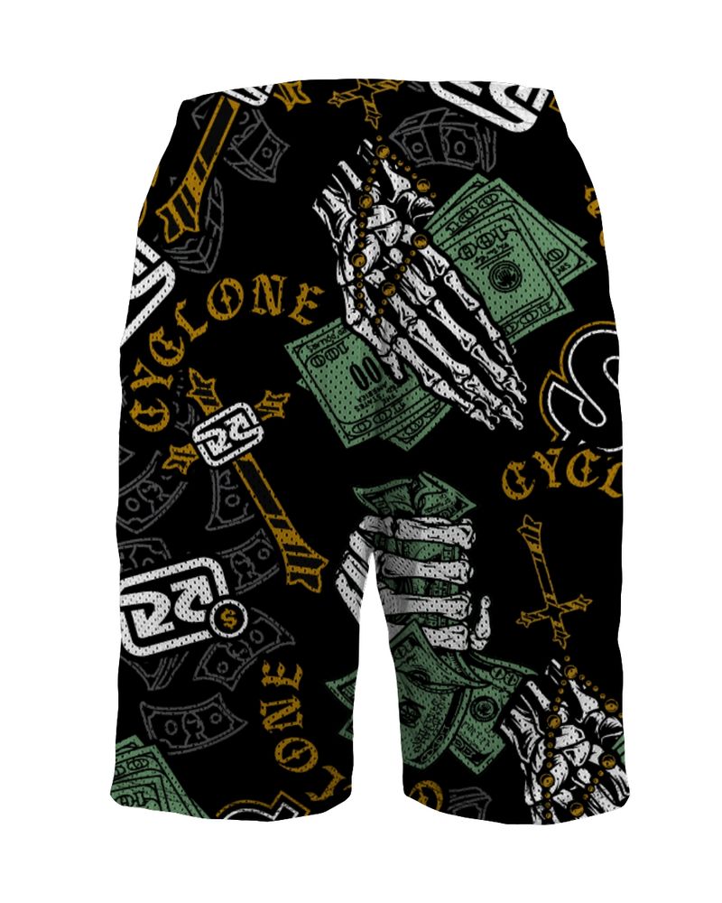 bermuda cyclone dry basket one face skull dollar preto verde -2-