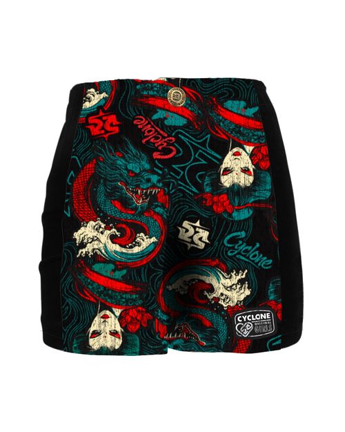 Short Feminino Cyclone Veludo Oriental Samurai Light