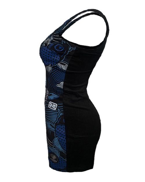 Vestido Cyclone Veludo Zip Oriental Symbol Light