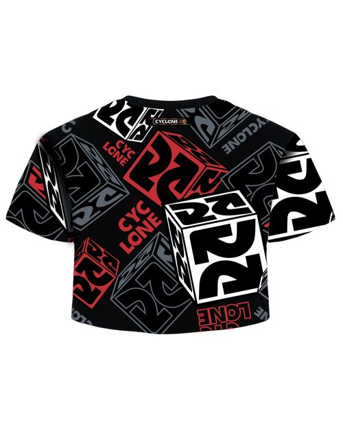 Blusa Cyclone Dif Cropped Logo Cube