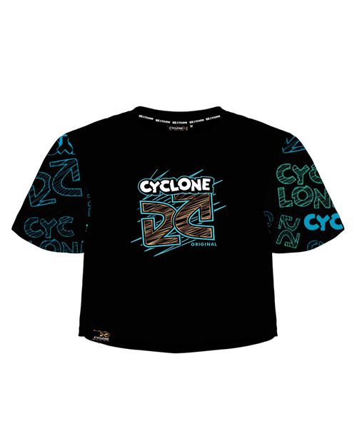 Blusa Cyclone Dif Cropped Logo School
