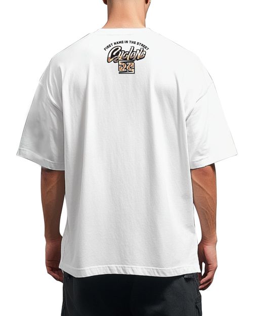 Camisa Cyclone Oversized Medusa Metal - BRANCO