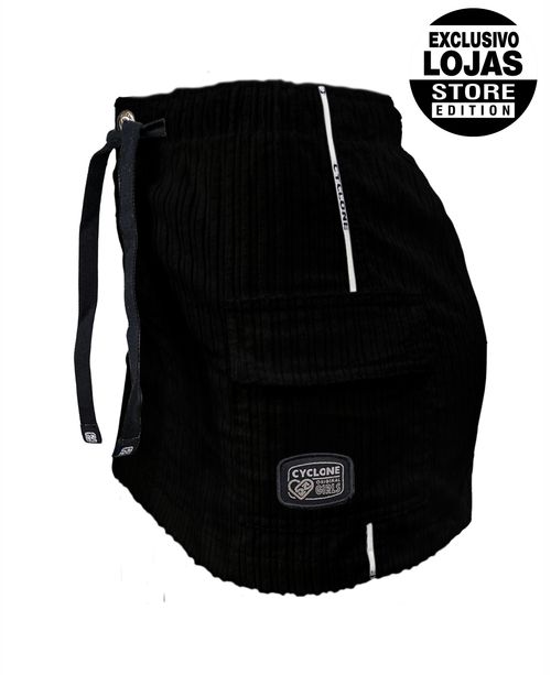 Saia Cyclone Veludo Relax Cargo Pocket Vivo Heavy - PRETO
