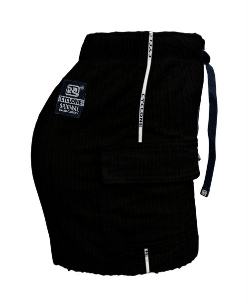 Saia Cyclone Veludo Relax Cargo Pocket Vivo Heavy - PRETO