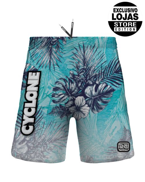 Short Cyclone Longo Premium Stretch Hawaiian White