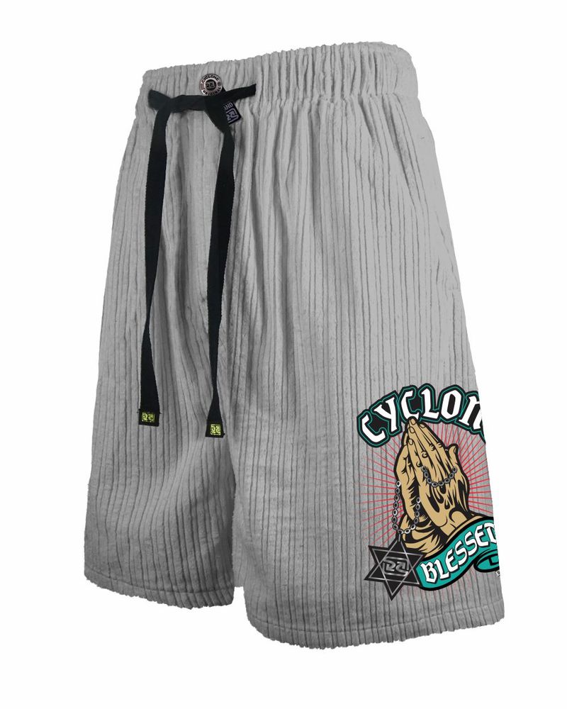 bermuda cyclone veludo relax premium new blessed cinza style -1-