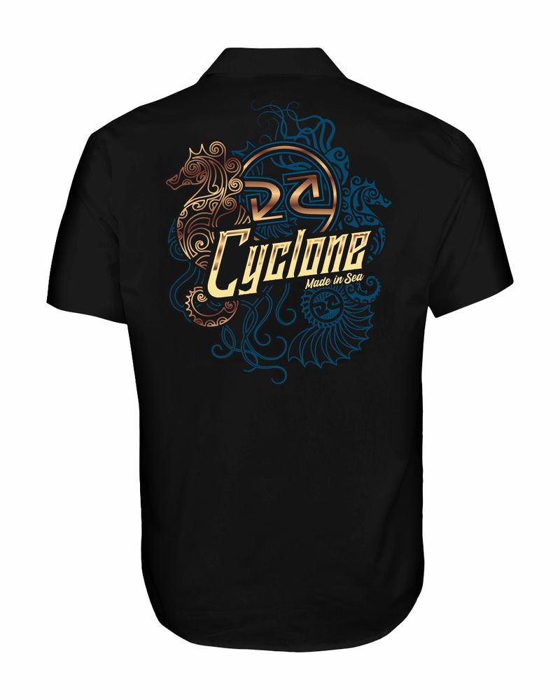 camisa cyclone tecido maori ocean metal preto -1-