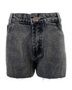 short feminino cyclone jeans black shine -3-