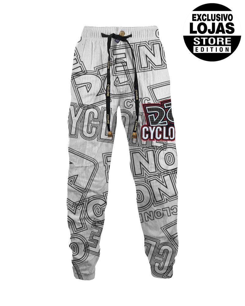 calca cyclone veludo giant letters branco preto -1-
