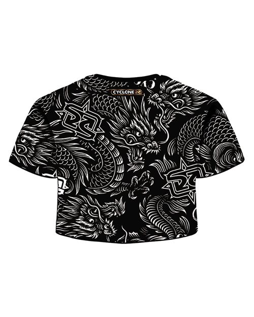 Blusa Cyclone Dif Cropped Full Tattoo Oriental