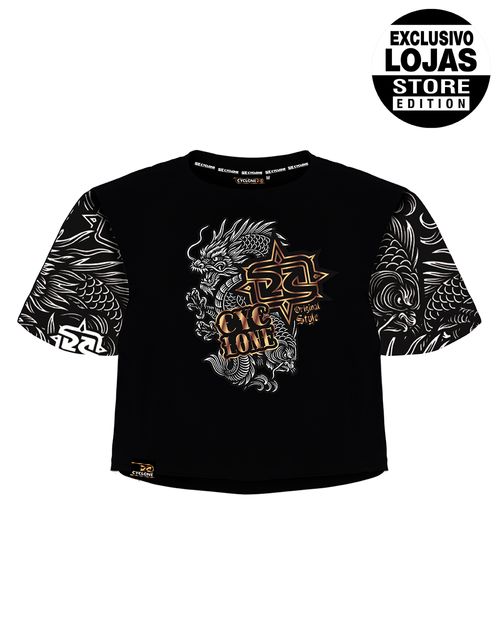Blusa Cyclone Dif Cropped Full Tattoo Oriental