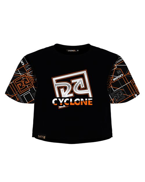 Blusa Cyclone Dif Cropped Full Geometric