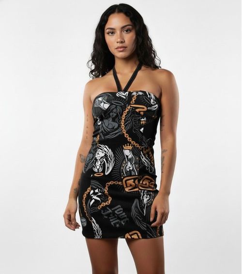 Vestido Cyclone Veludo Style Prayer Light