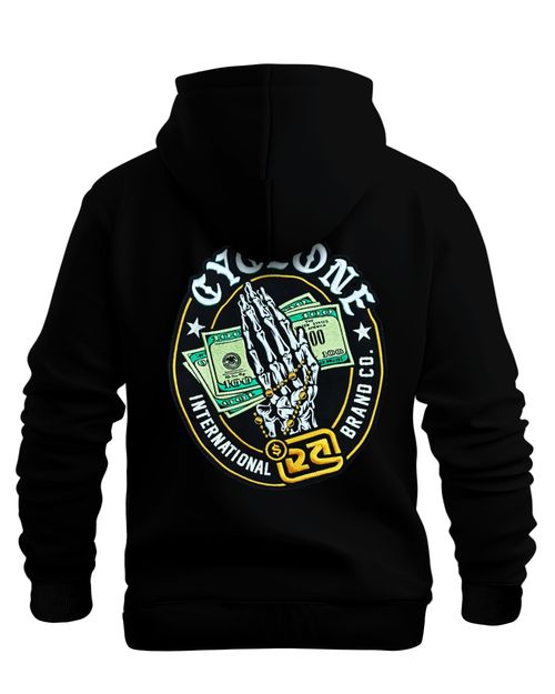 Casaco Cyclone Canguru Skull Dollar Bordado