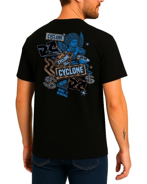 Camisa Cyclone Diamond Angel Metal - PRETO