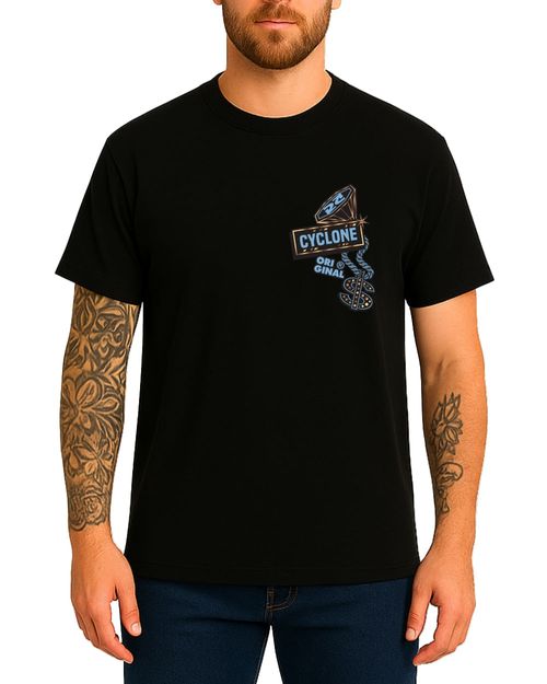 Camisa Cyclone Diamond Angel Metal - PRETO