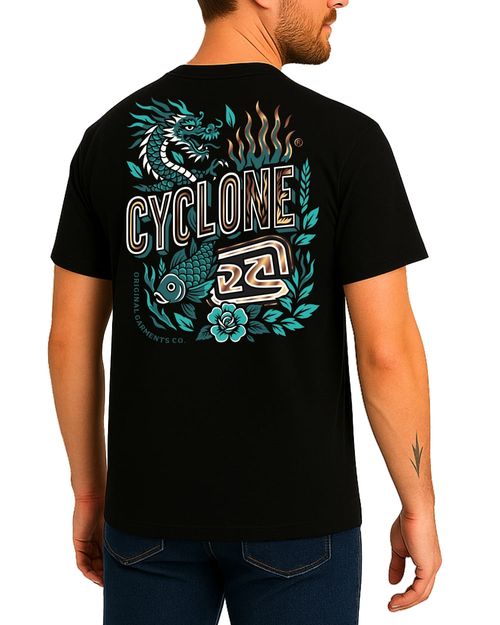 Camisa Cyclone Flowers Dragon Metal