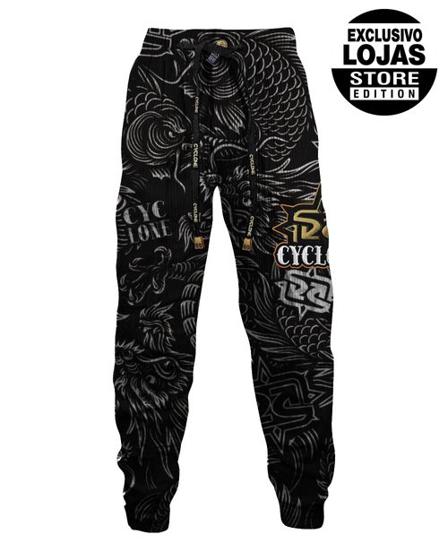 Calça Cyclone Veludo Tattoo Oriental
