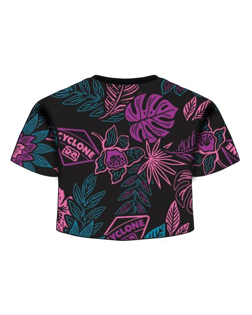 Blusa Cyclone Dif Cropped Full Tropical Paradise