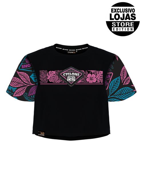 Blusa Cyclone Dif Cropped Full Tropical Paradise