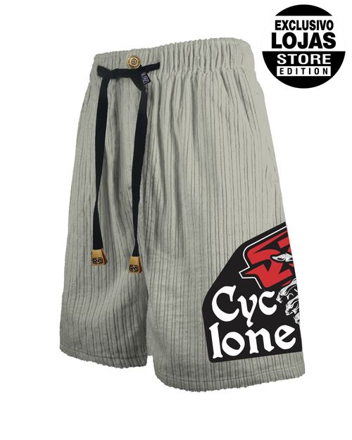 Bermuda Cyclone Veludo Relax Skull Roses